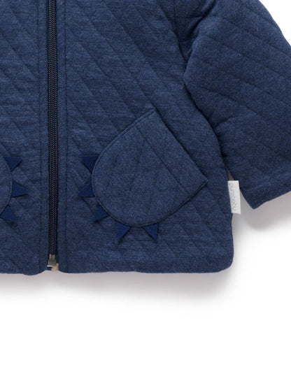 Dsiney Kidz - Purebaby Blue Quilted Dragon Zip Jacket image 5