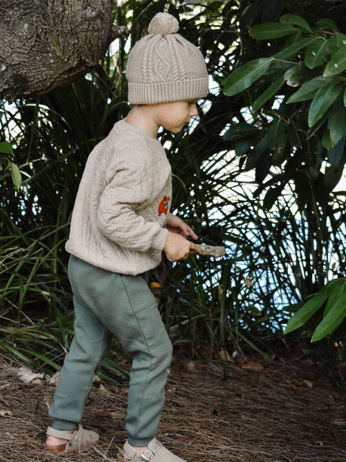 Dsiney Kidz - Purebaby Green Slouchy Track Pants with Pockets image 1