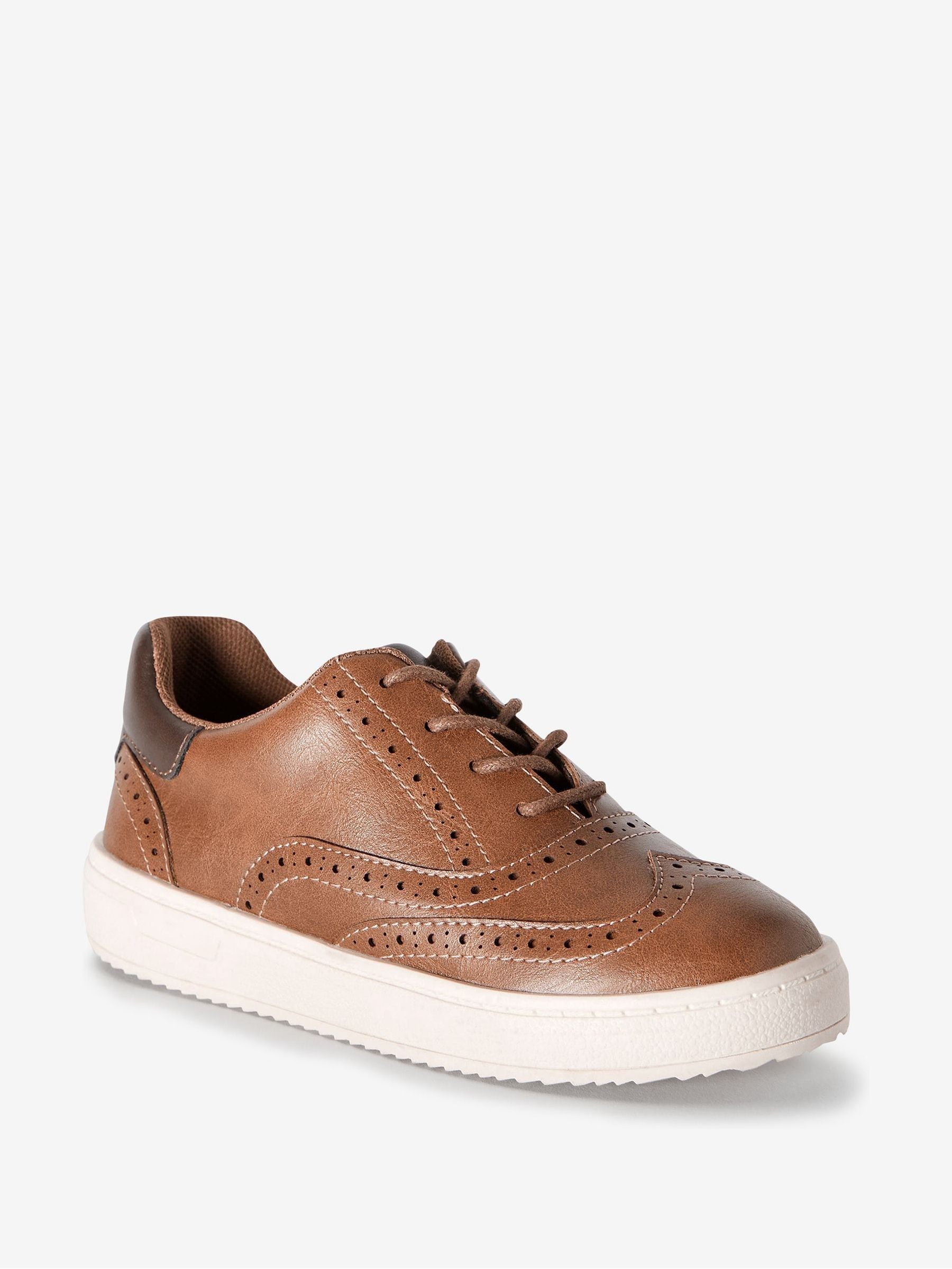 Tan Brown Lace-up Brogue Shoes image 2
