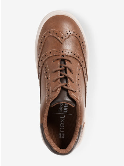 Tan Brown Lace-up Brogue Shoes image 3