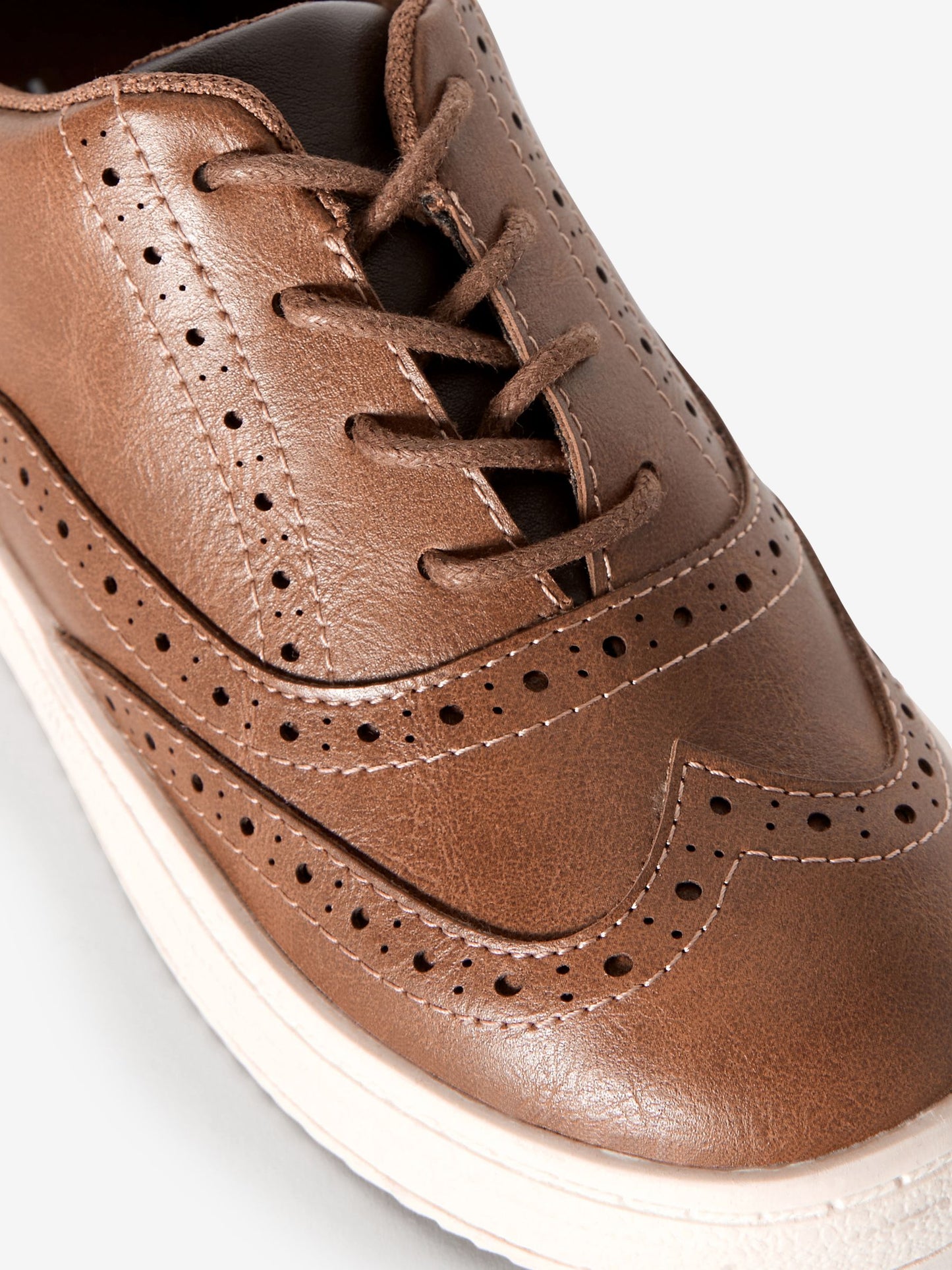 Tan Brown Lace-up Brogue Shoes image 4