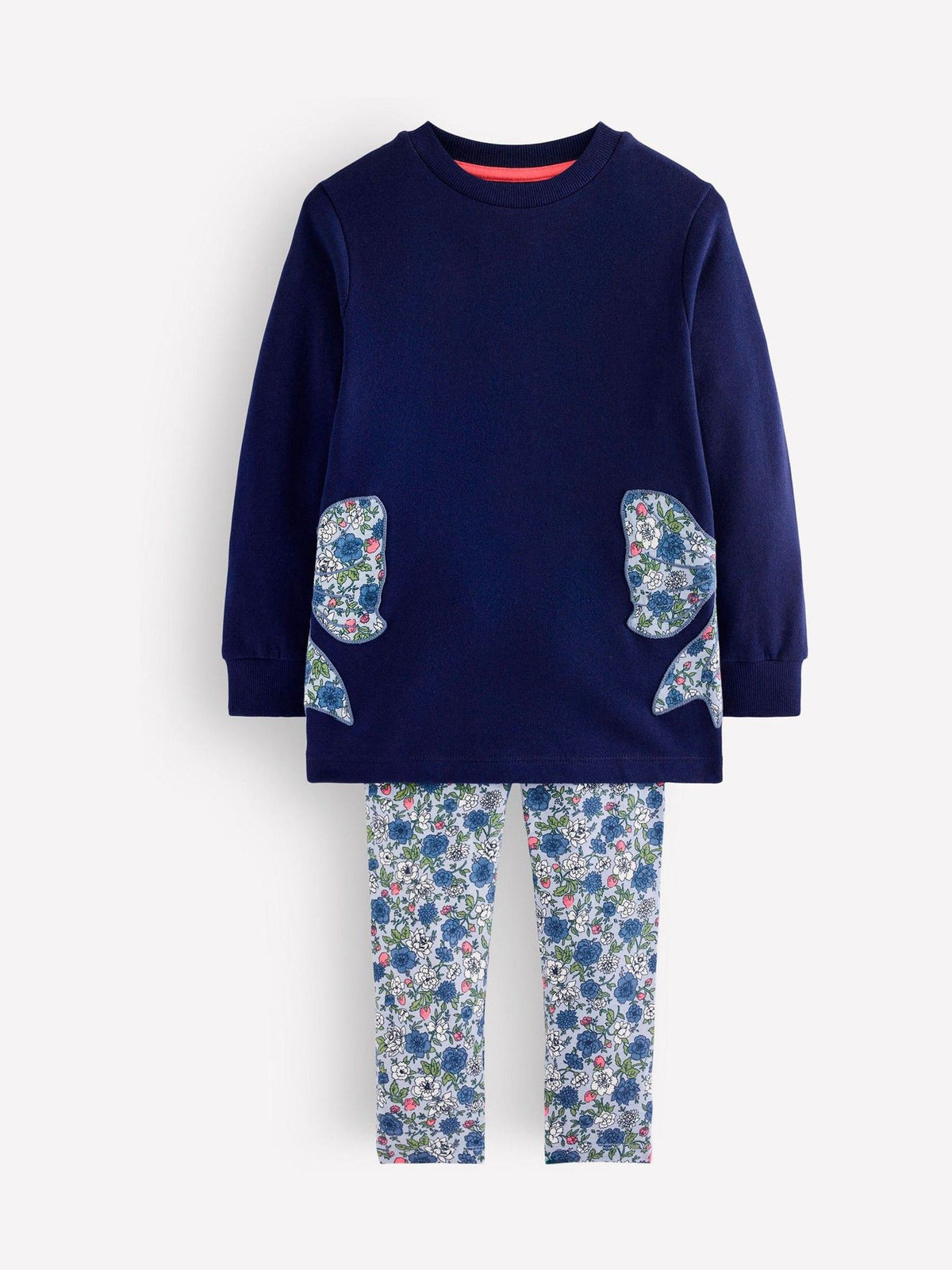 Boden Blue Fun Sweat Top and Leggings Set - image 1