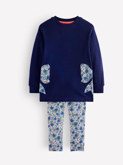 Boden Blue Fun Sweat Top and Leggings Set - image 1