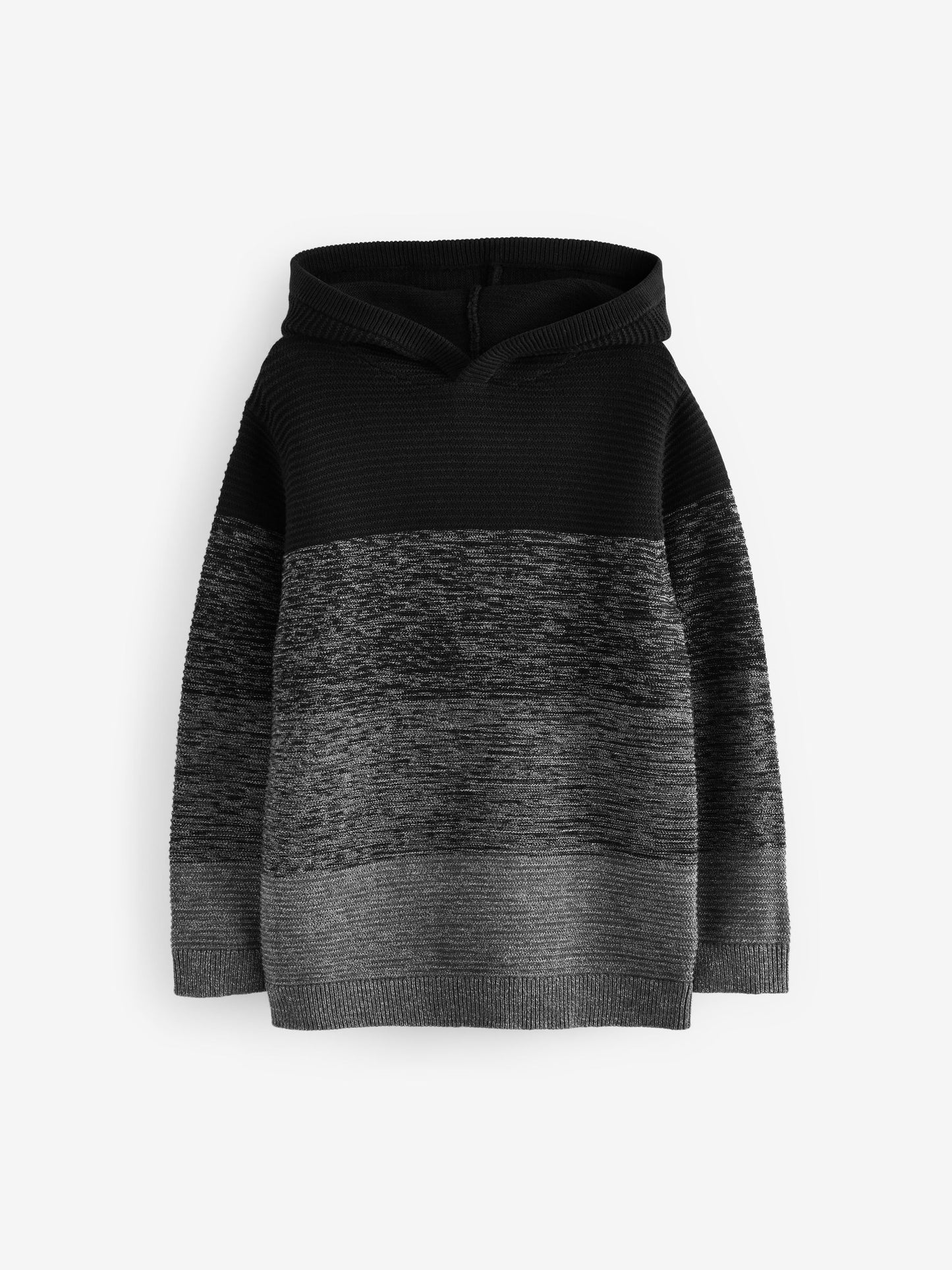 Dsiney Kidz - Black Ombre Colourblock Knitted Hoodie (3-16yrs) image 1