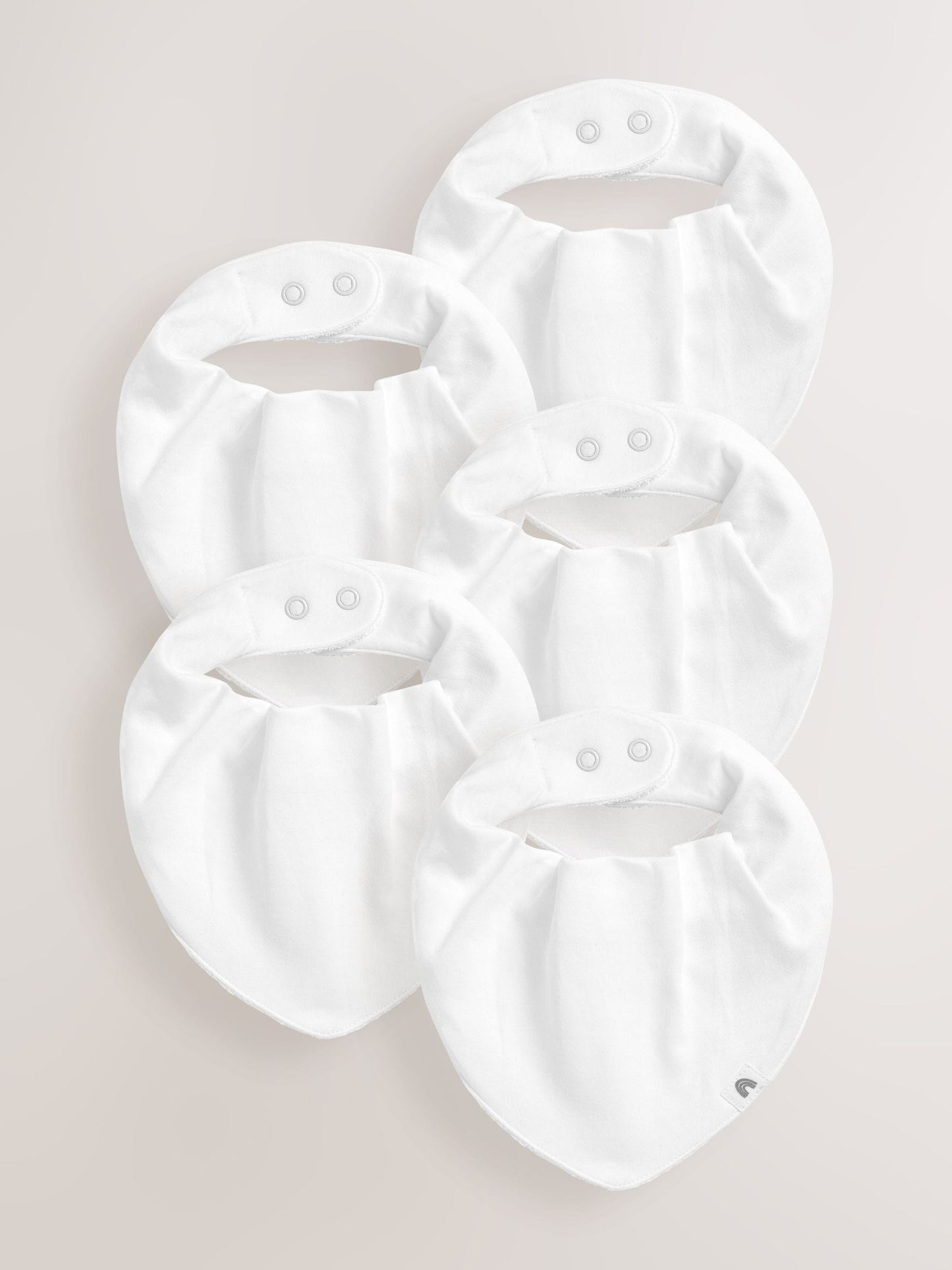 White Baby Bibs 5 Pack image 1