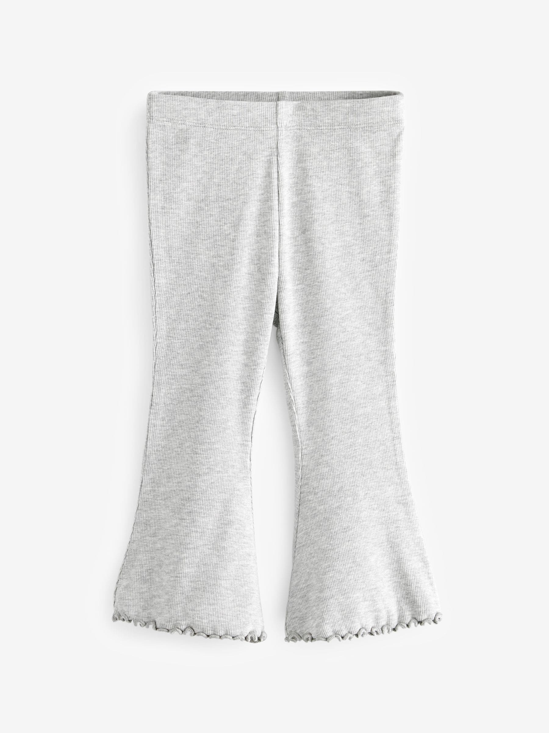 Grey Rib Flare Leggings (3mths-7yrs) image 1