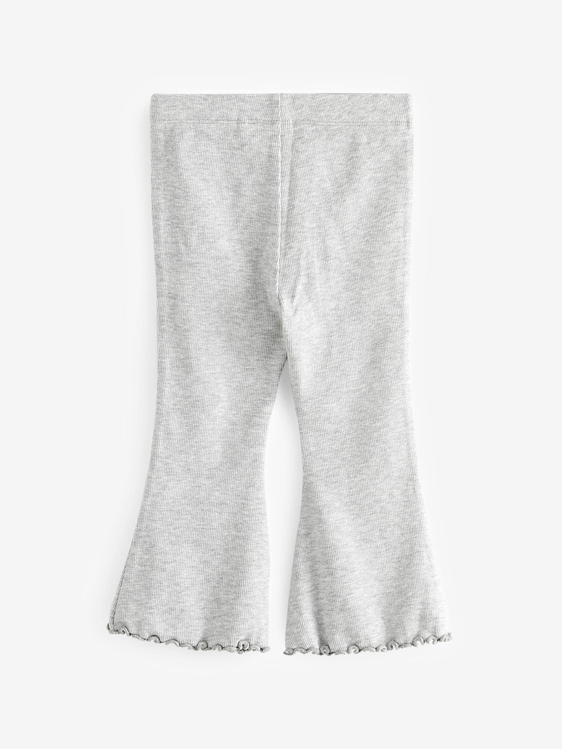 Grey Rib Flare Leggings (3mths-7yrs) image 2