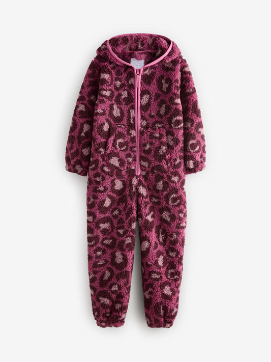 Purple Animal Fleece All-In-One (1.5-16yrs)