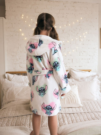 White/ Pink/ Blue Lilo & Stitch Dressing Gown (3-16yrs)