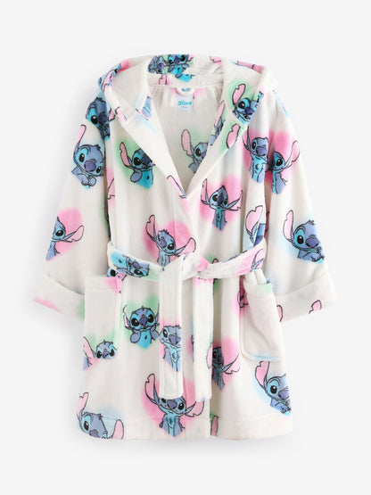 White/ Pink/ Blue Lilo & Stitch Dressing Gown (3-16yrs)
