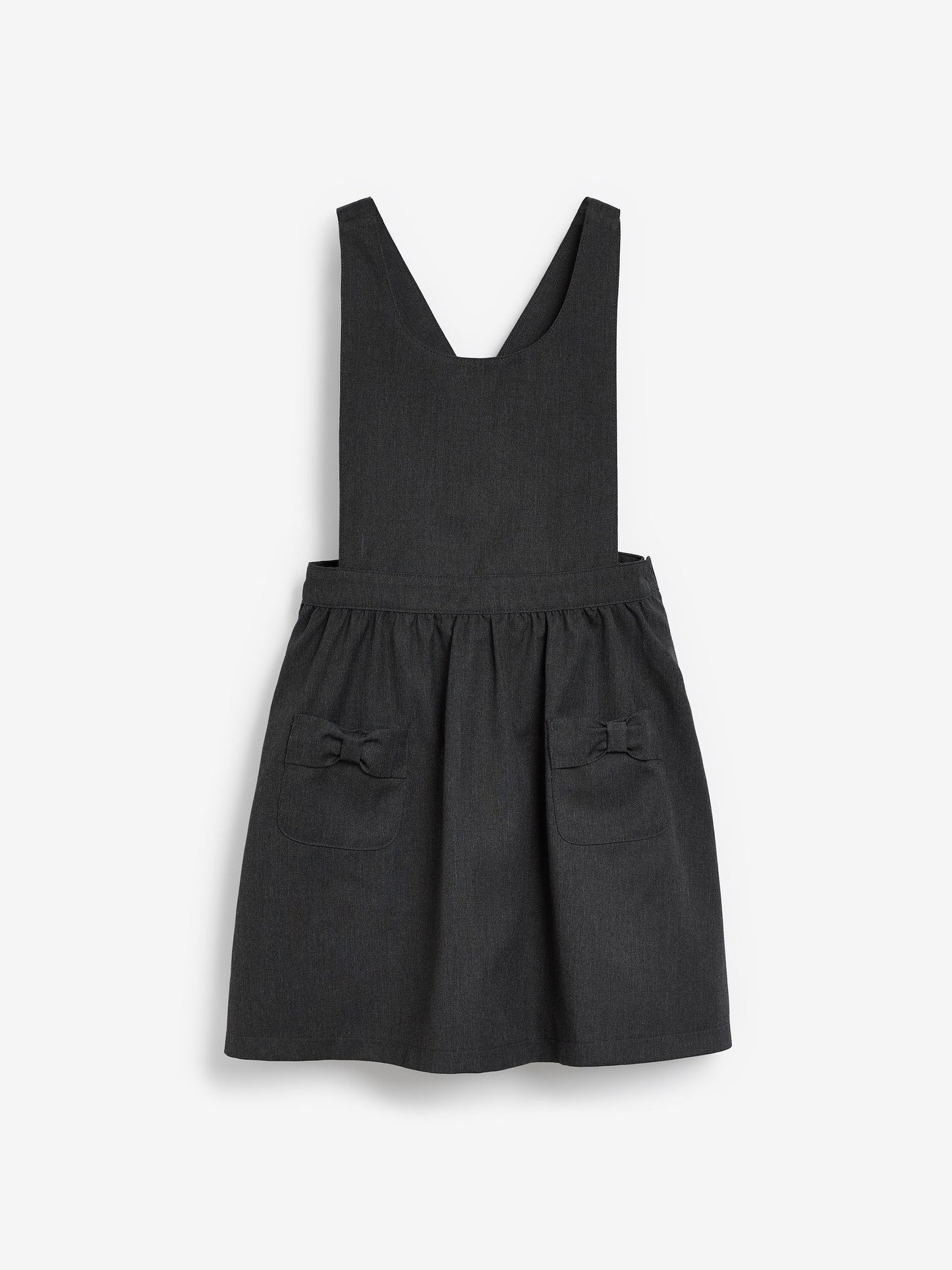 Grey Bow Pocket Detail School Pinafore Dress (3-14yrs) image 7