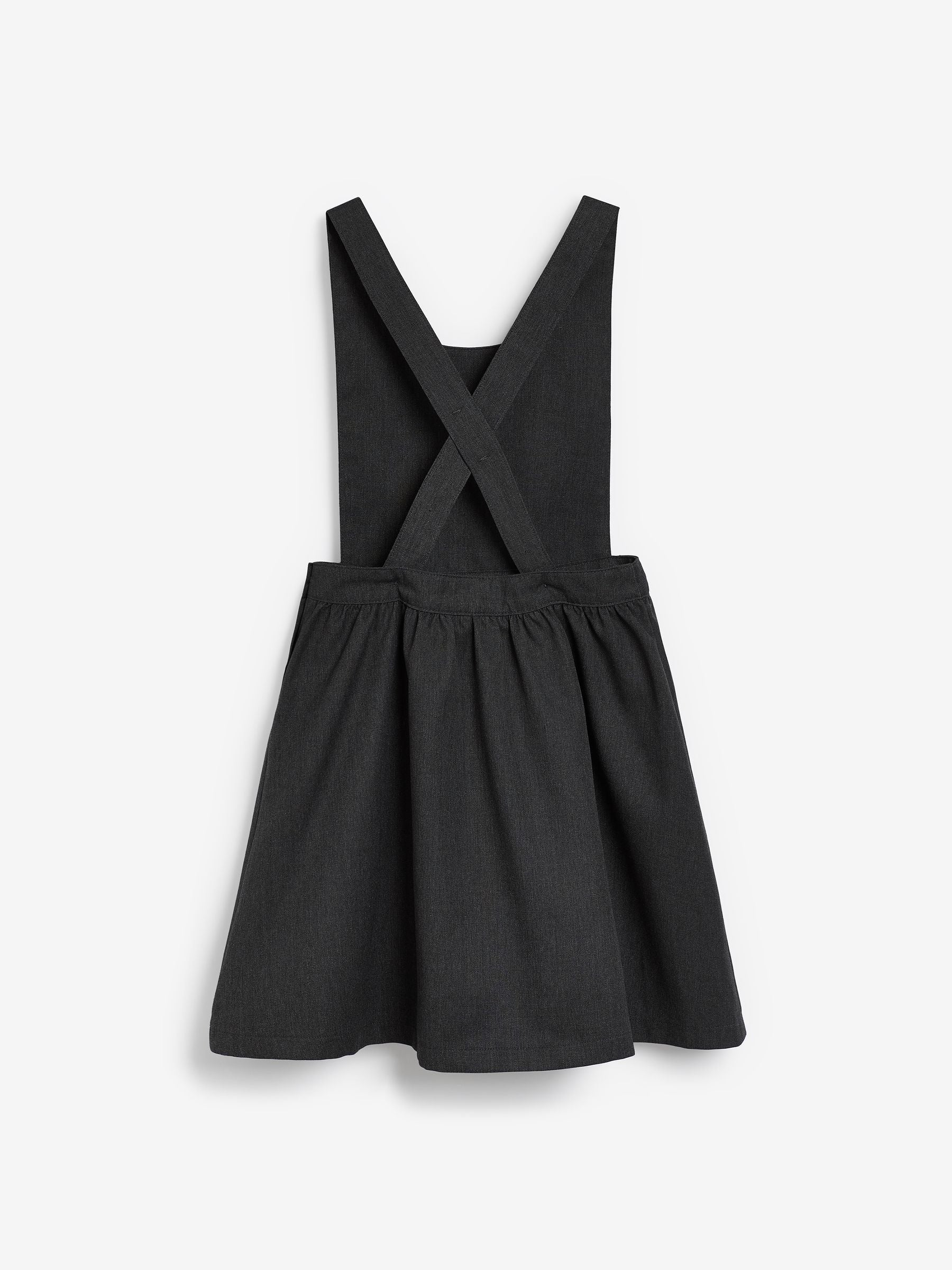 Grey Bow Pocket Detail School Pinafore Dress (3-14yrs) image 8