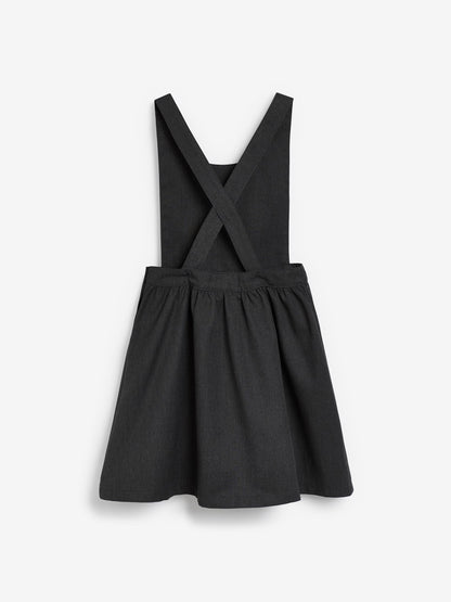 Grey Bow Pocket Detail School Pinafore Dress (3-14yrs) image 8