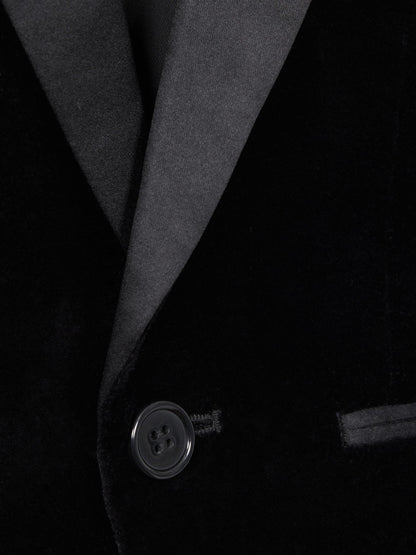 Reiss Black Ace 3-9 yrs Single Breasted Velvet Blazer image 4