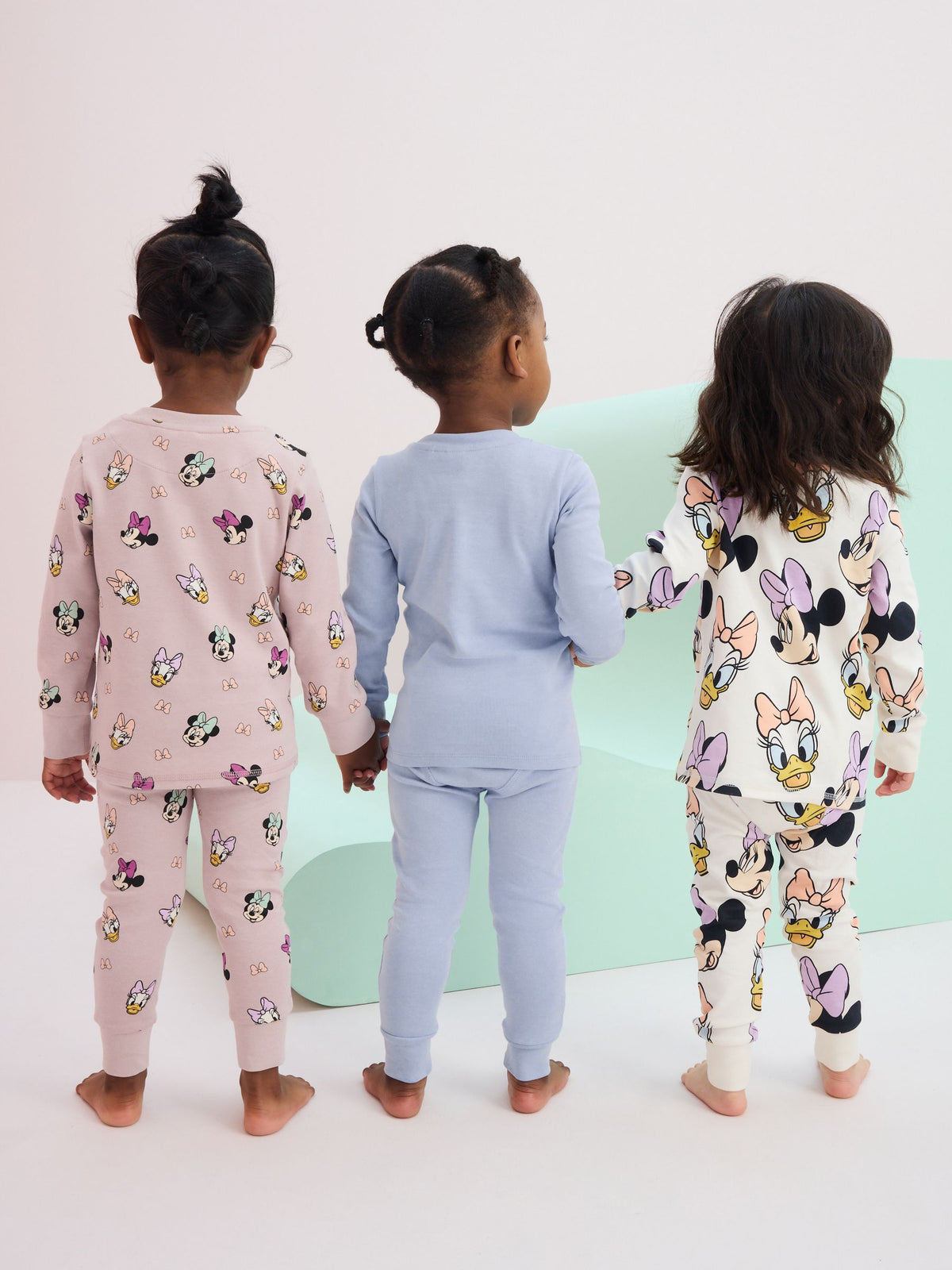 Pink/Blue/White Snuggle Pyjamas 3 Pack (9mths-12yrs) - image 2