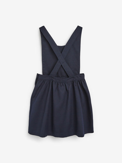 Navy Bow Pocket Detail School Pinafore Dress (3-14yrs) image 6