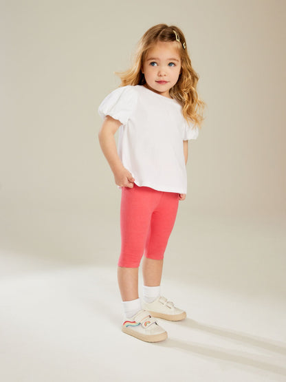 Bright Pink Cropped Leggings (3mths-7yrs) image 1