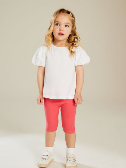 Bright Pink Cropped Leggings (3mths-7yrs) image 2
