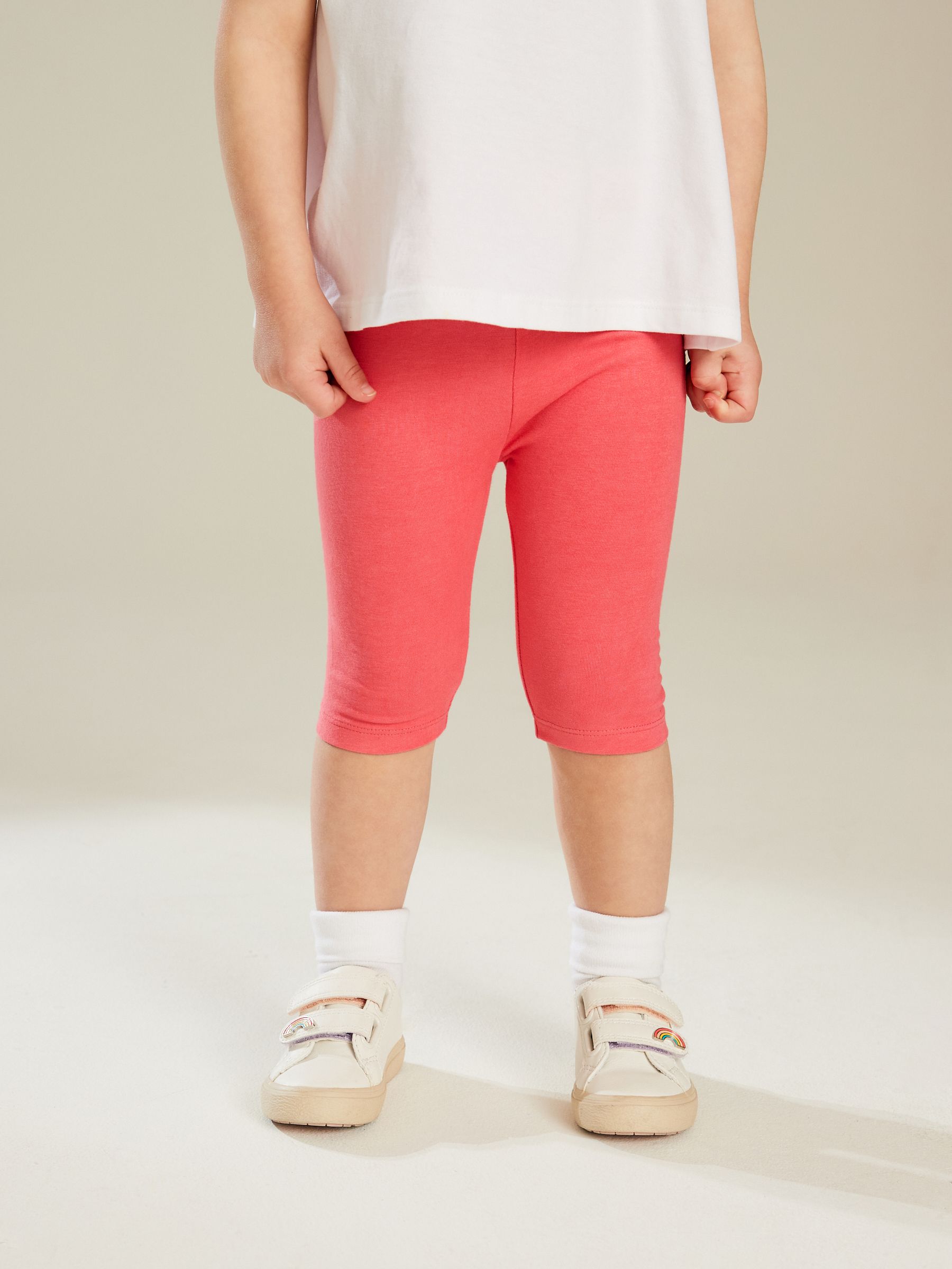 Bright Pink Cropped Leggings (3mths-7yrs) image 3