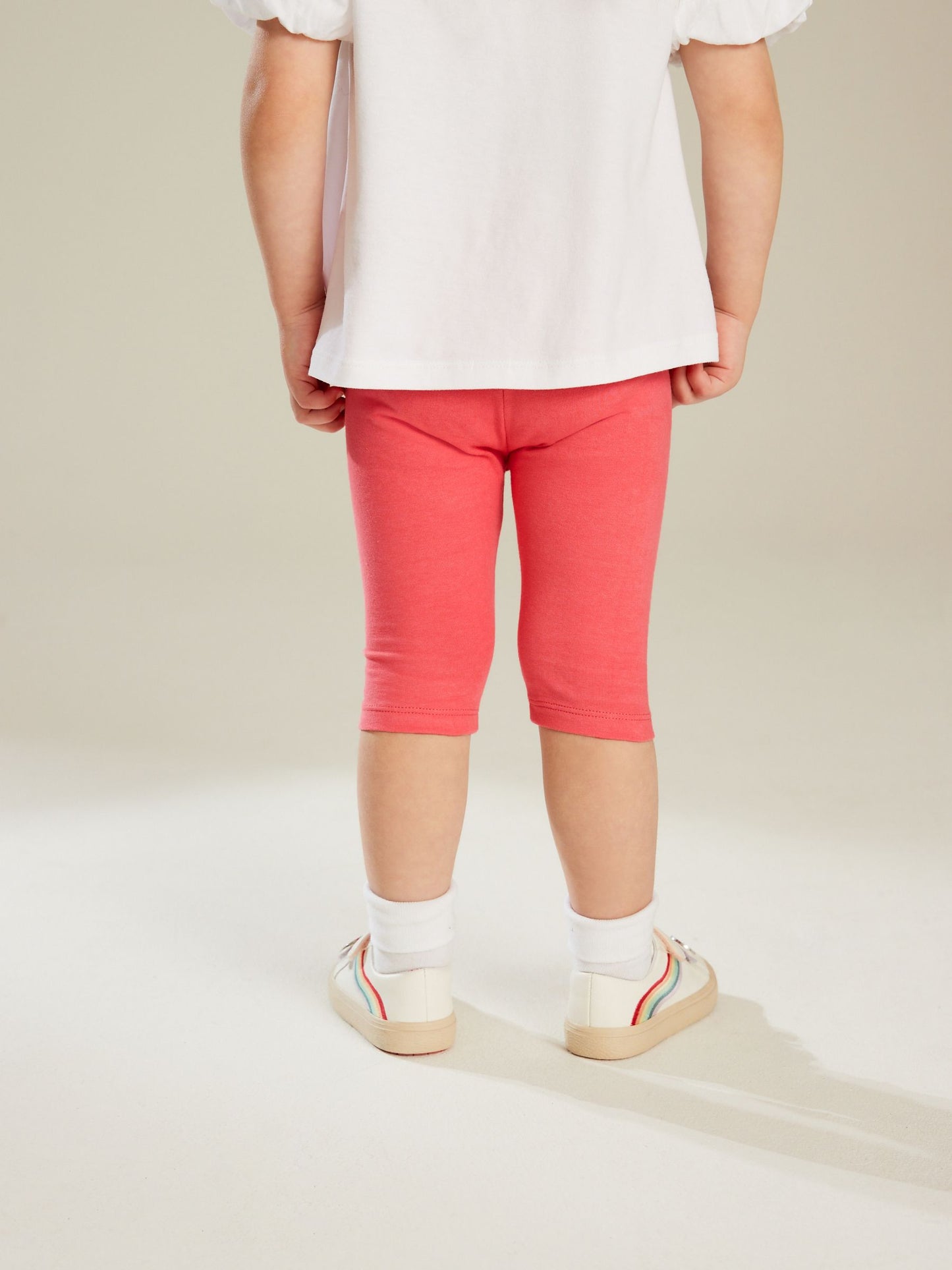 Bright Pink Cropped Leggings (3mths-7yrs) image 4
