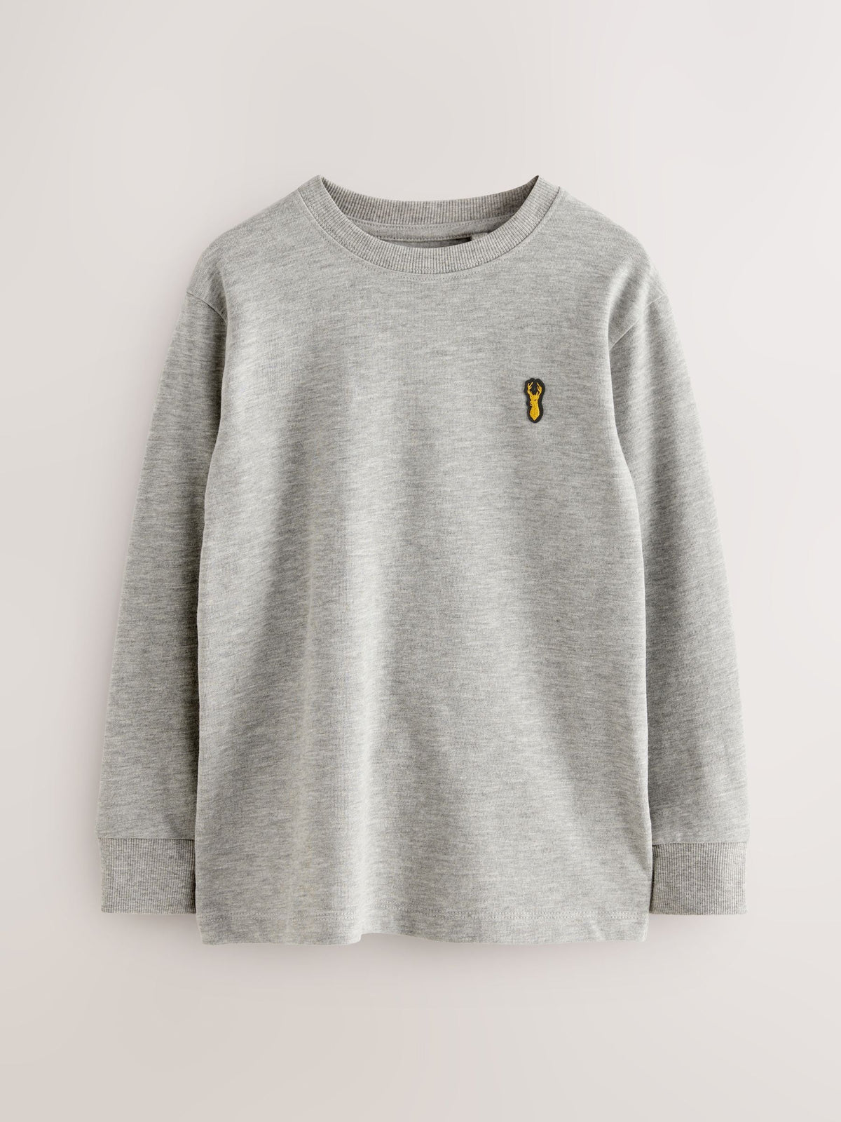 Dsiney Kidz - Black/White/Grey Stag Logo Long Sleeve Cosy T-Shirts 4 Pack (3-16yrs) image 6
