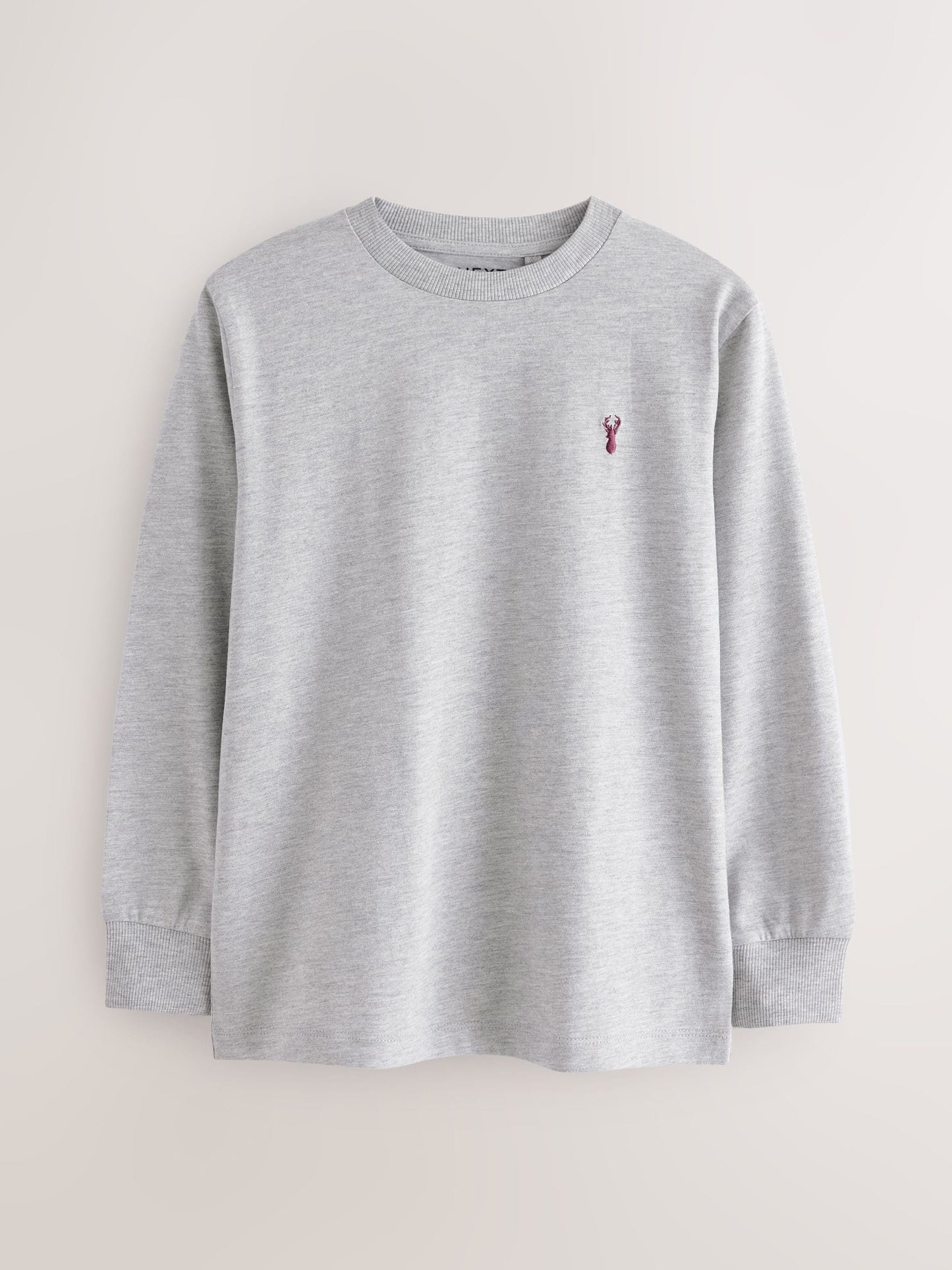 Dsiney Kidz - Berry Red/Grey/White/Blue Stag Logo Long Sleeve Cosy T-Shirts 4 Pack (3-16yrs) image 4