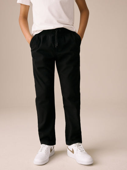 Dsiney Kidz - Black Regular Fit Rib Waist Pull-On Trousers (3-16yrs) image 1