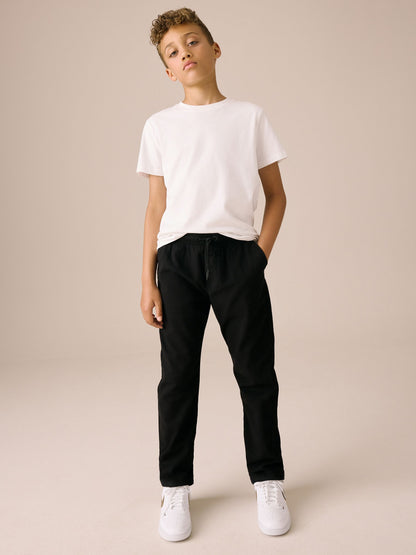 Dsiney Kidz - Black Regular Fit Rib Waist Pull-On Trousers (3-16yrs) image 2