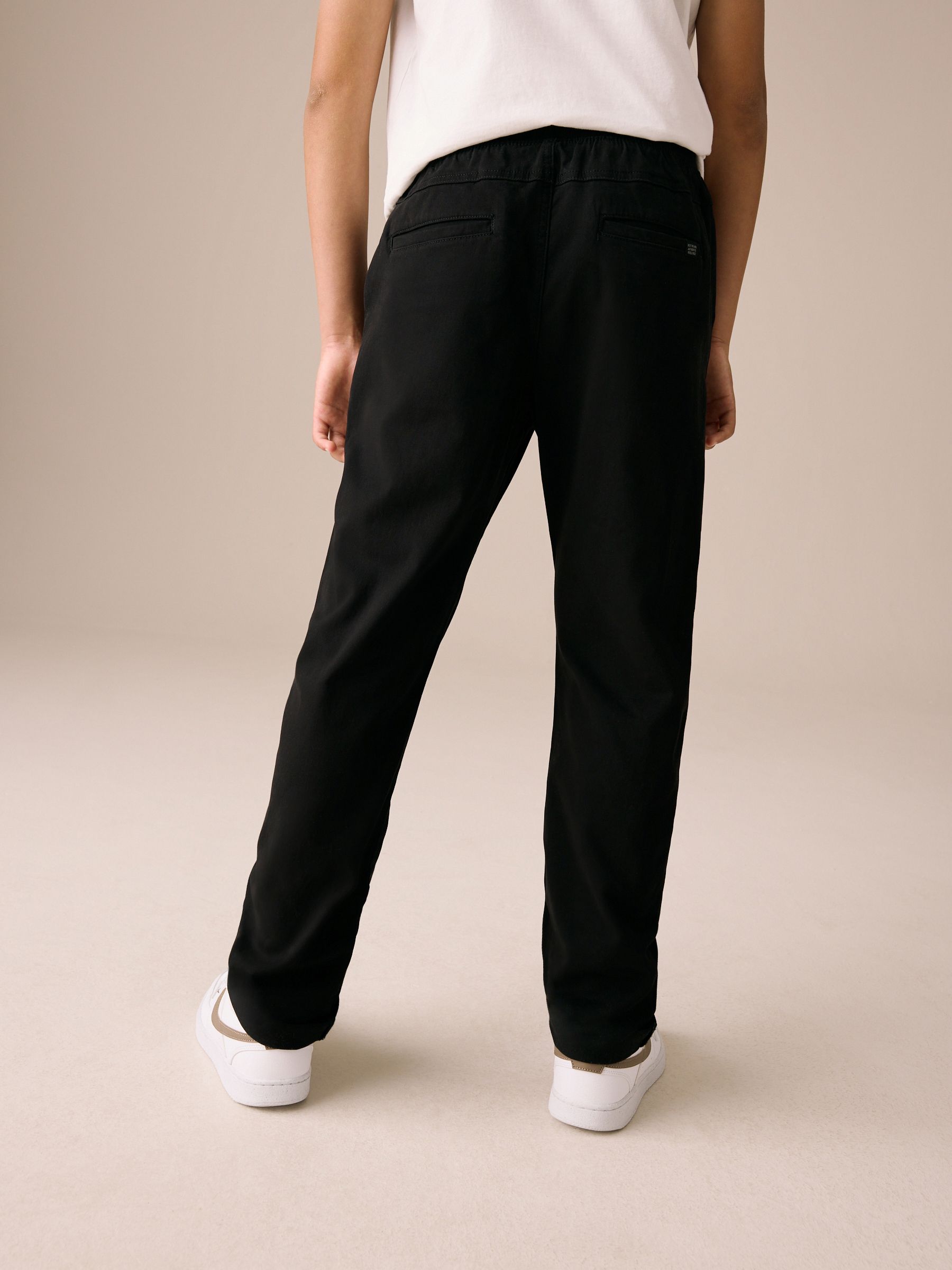 Dsiney Kidz - Black Regular Fit Rib Waist Pull-On Trousers (3-16yrs) image 4