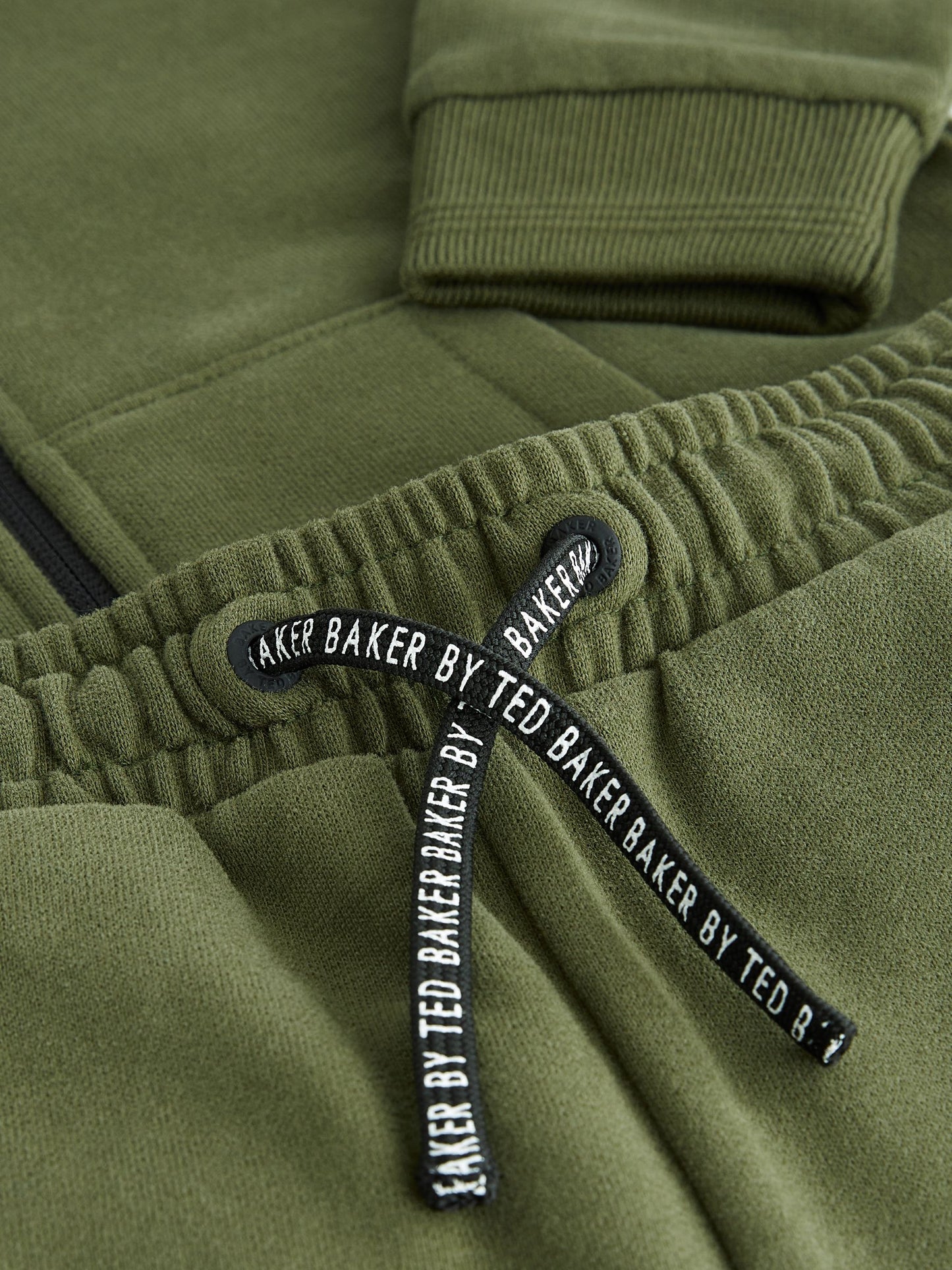 Dsiney Kidz - Baker by Ted Baker Khaki Green Baker by Ted Baker Zip Through Hoodie and Jogger Set image 10