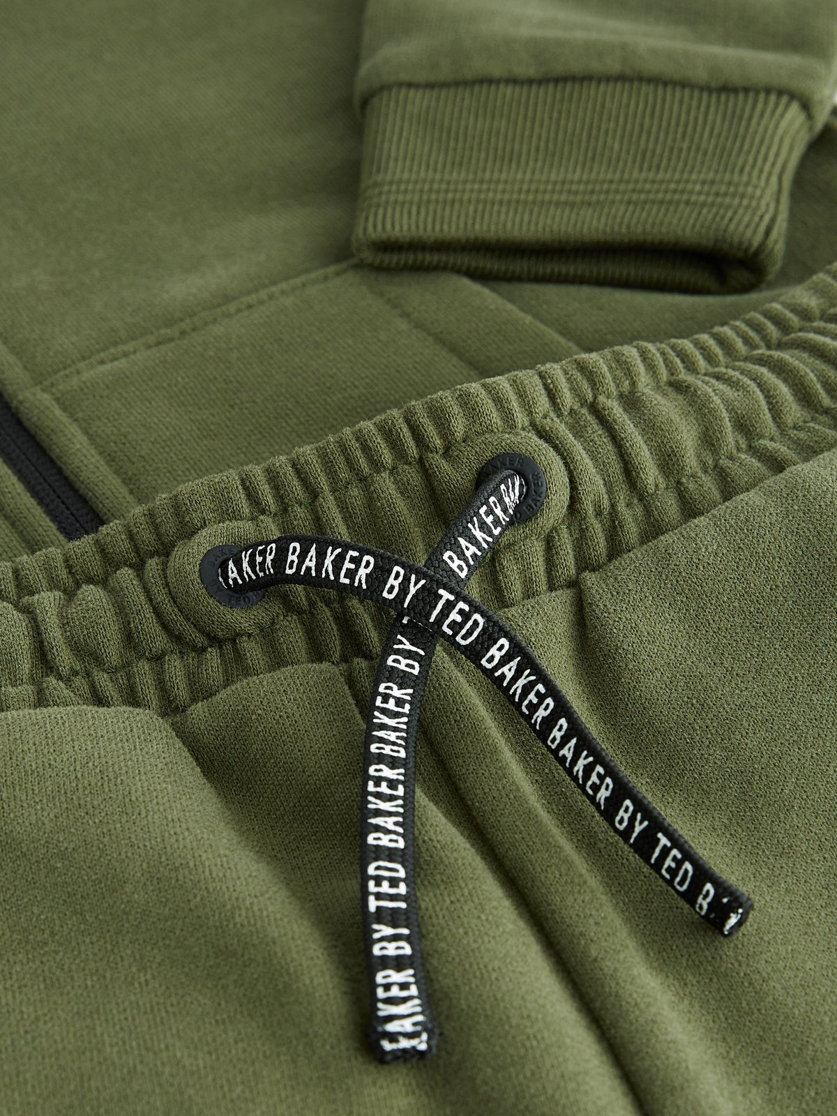 Dsiney Kidz - Baker by Ted Baker Khaki Green Baker by Ted Baker Zip Through Hoodie and Jogger Set image 10