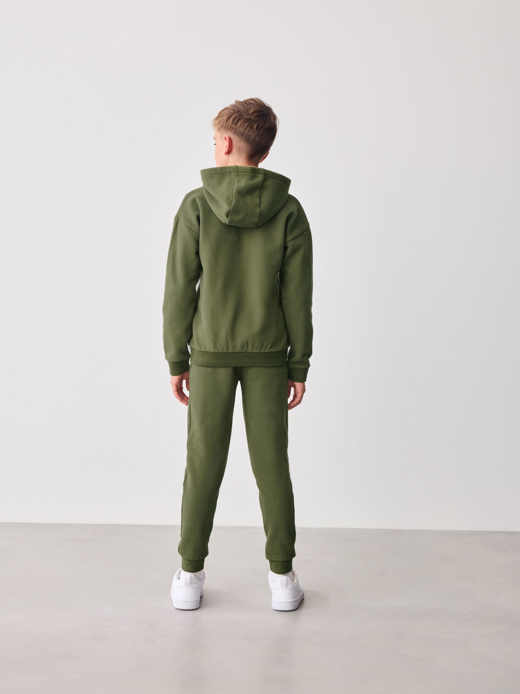 Dsiney Kidz - Baker by Ted Baker Khaki Green Baker by Ted Baker Zip Through Hoodie and Jogger Set image 2