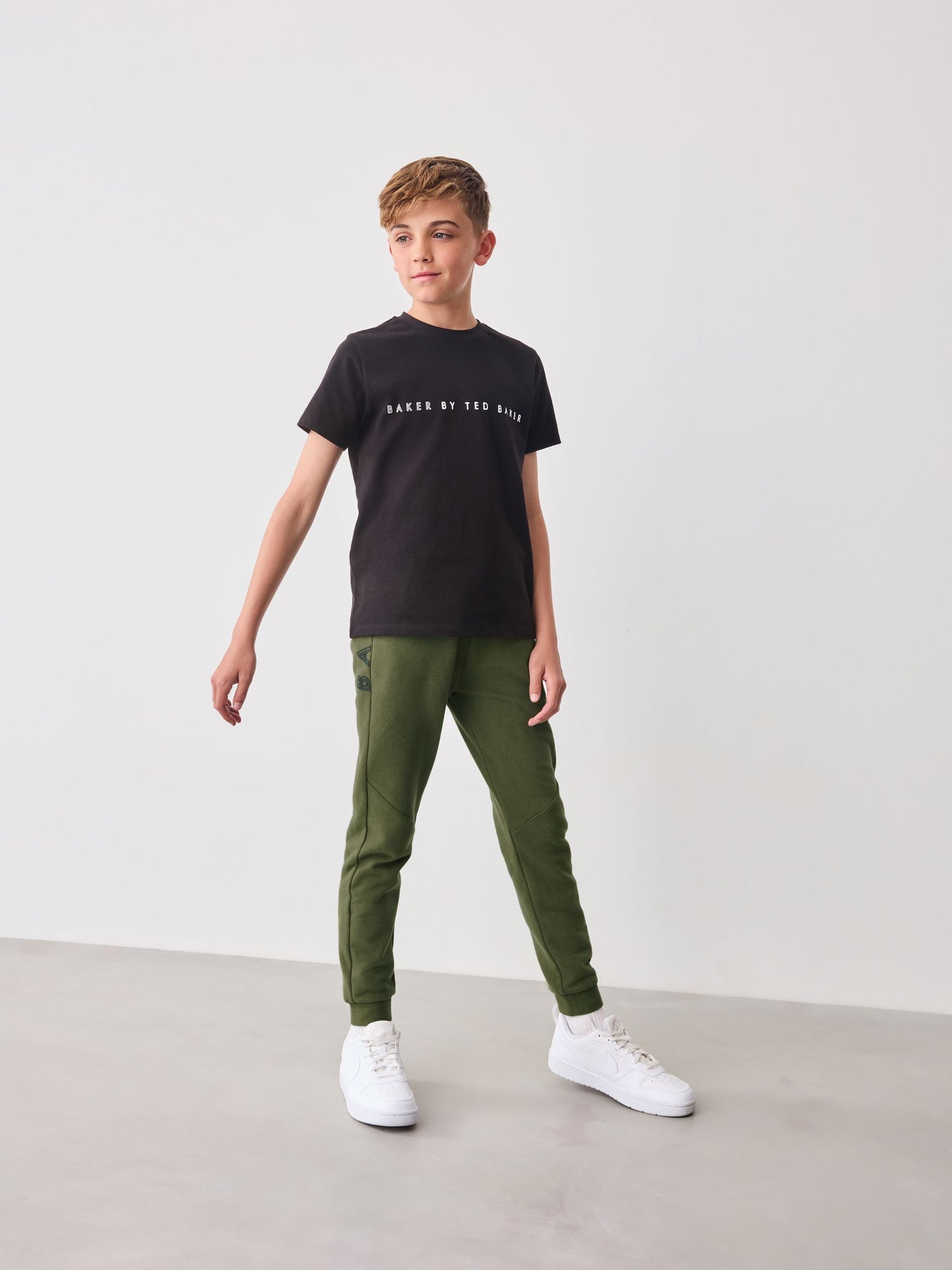 Dsiney Kidz - Baker by Ted Baker Khaki Green Baker by Ted Baker Zip Through Hoodie and Jogger Set image 3