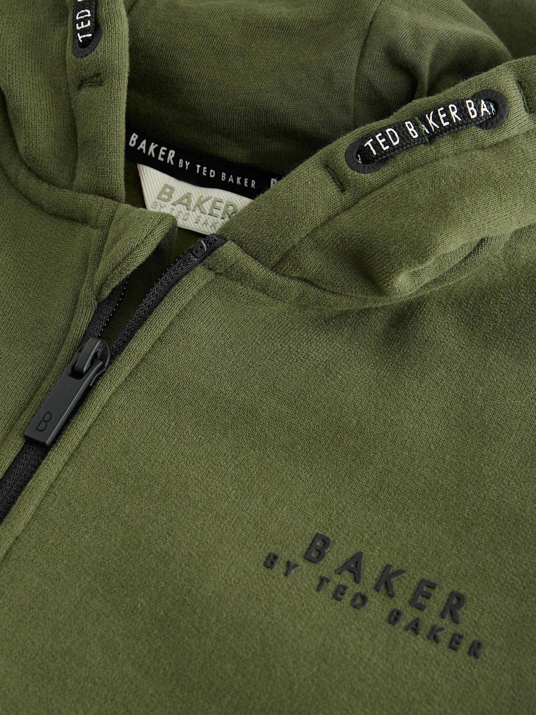 Dsiney Kidz - Baker by Ted Baker Khaki Green Baker by Ted Baker Zip Through Hoodie and Jogger Set image 9