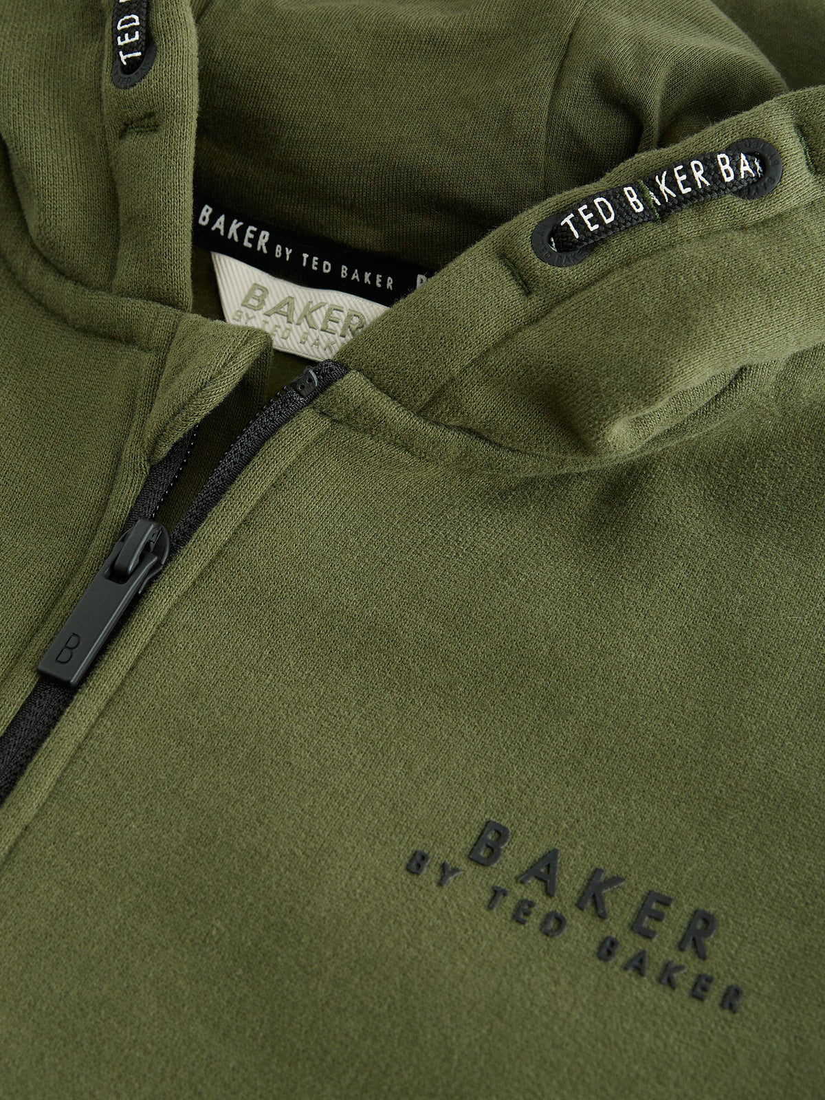 Dsiney Kidz - Baker by Ted Baker Khaki Green Baker by Ted Baker Zip Through Hoodie and Jogger Set image 9