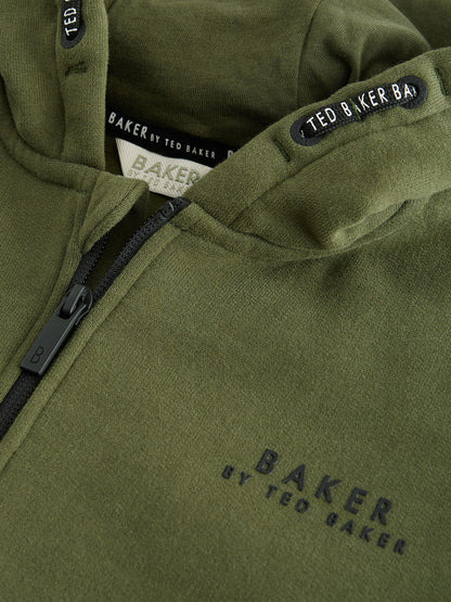 Dsiney Kidz - Baker by Ted Baker Khaki Green Baker by Ted Baker Zip Through Hoodie and Jogger Set image 9