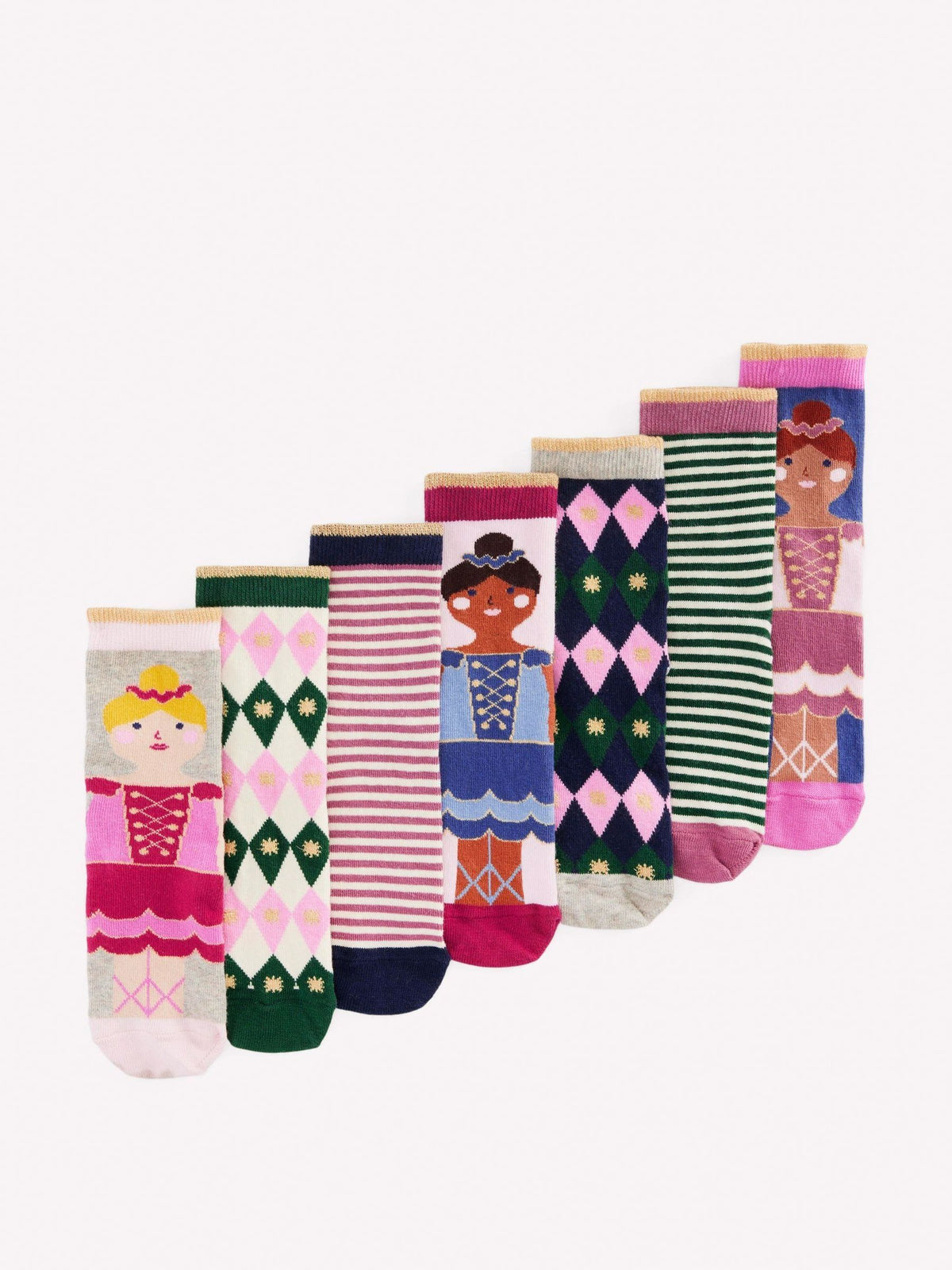Boden Pink Socks 7 Pack - image 1