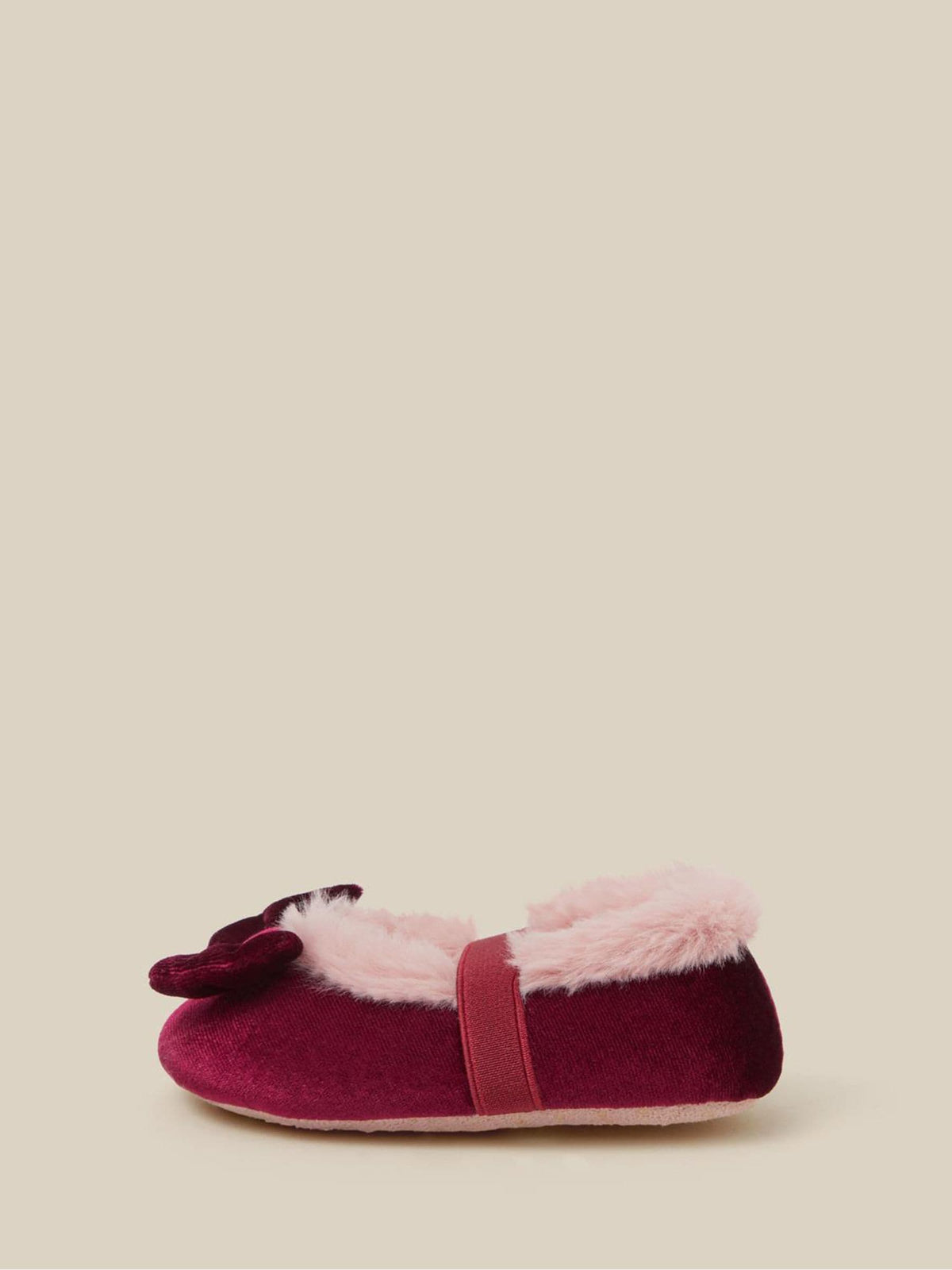 Monsoon Red Faux Fur Lined Ballet Slippers - image 2