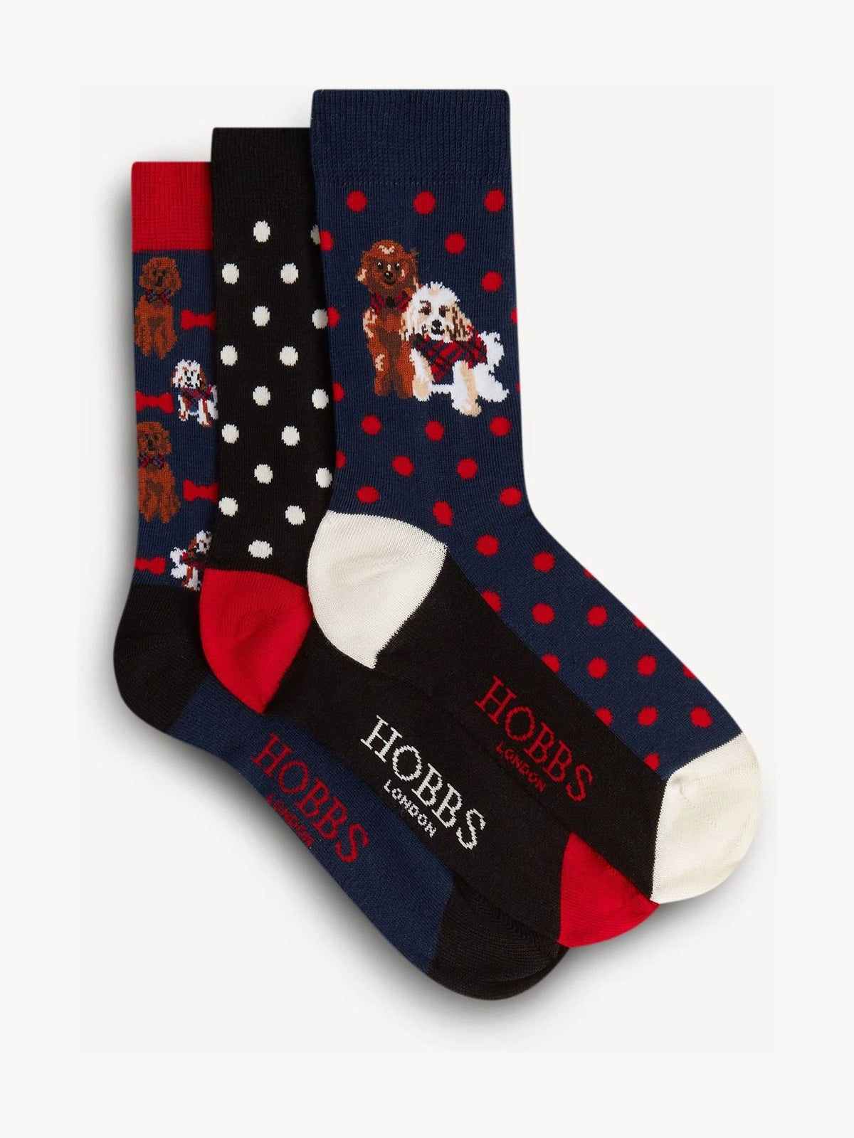 Hobbs Blue Dog Socks Set 3 Pack - image 1