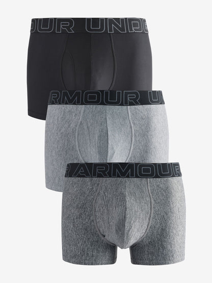 Dsiney Kidz - Under Armour Grey Performance Tech 3" Solid Boxers 3 Pack image 1