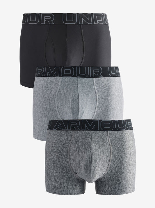 Dsiney Kidz - Under Armour Grey Performance Tech 3" Solid Boxers 3 Pack image 1