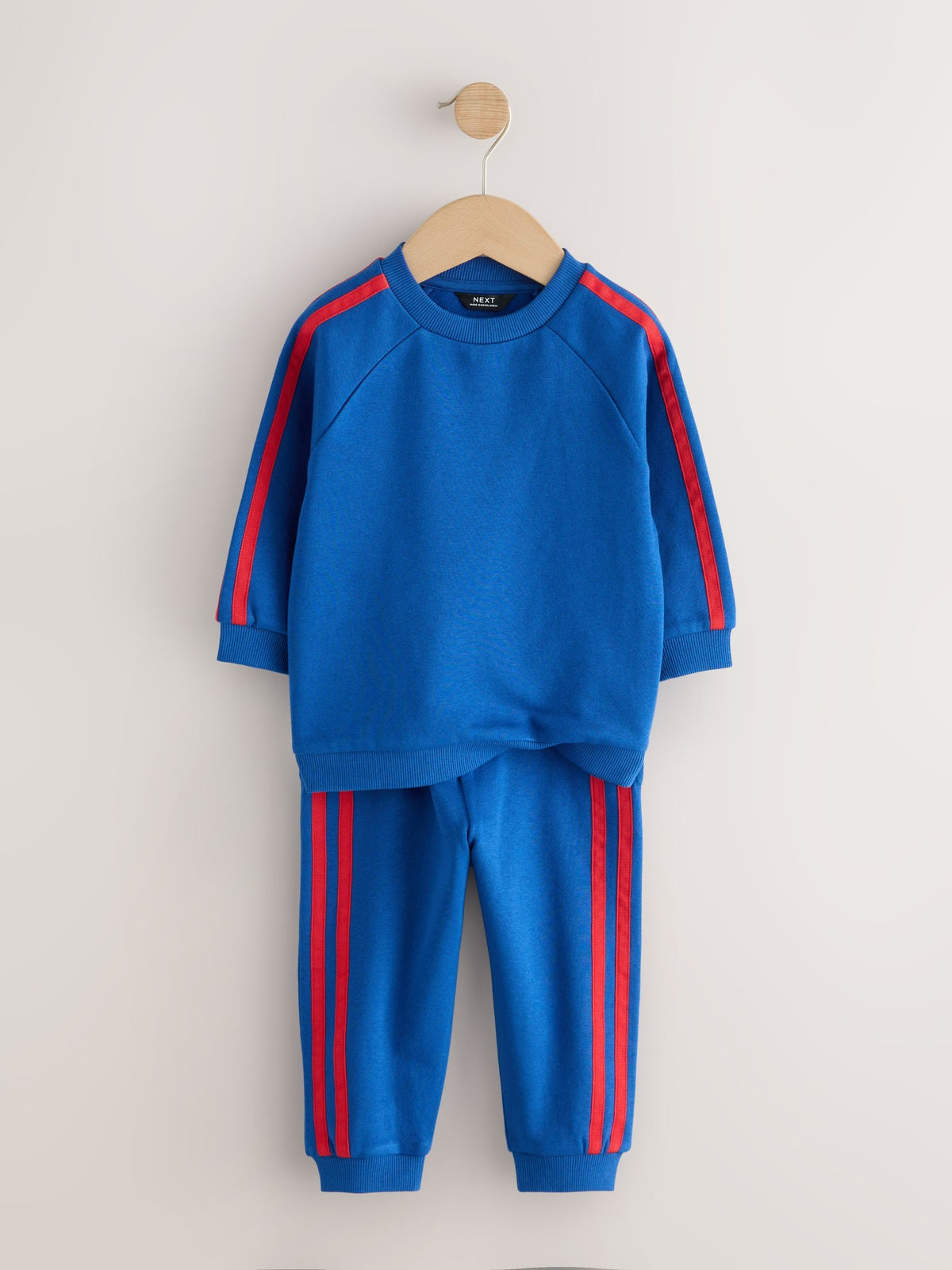 Cobalt Blue Side Stripe Crew Neck Joggers Set (3mths-7yrs) - image 2