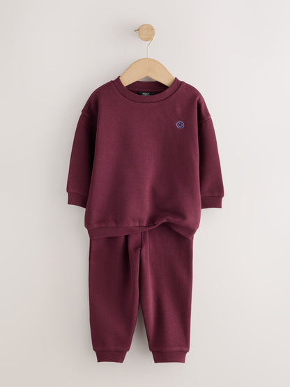 Burgundy Red Logo Sweatshirt And Joggers Set (3mths-7yrs) - image 3