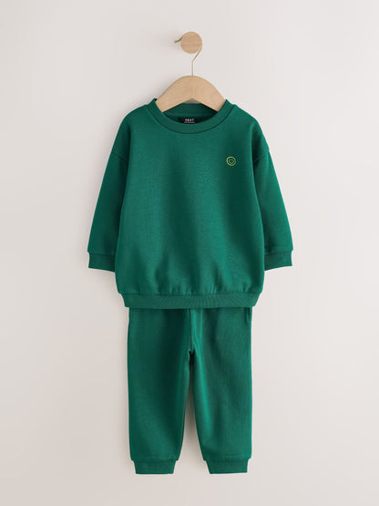 Bright Green Logo Sweatshirt And Joggers Set (3mths-7yrs) - image 1