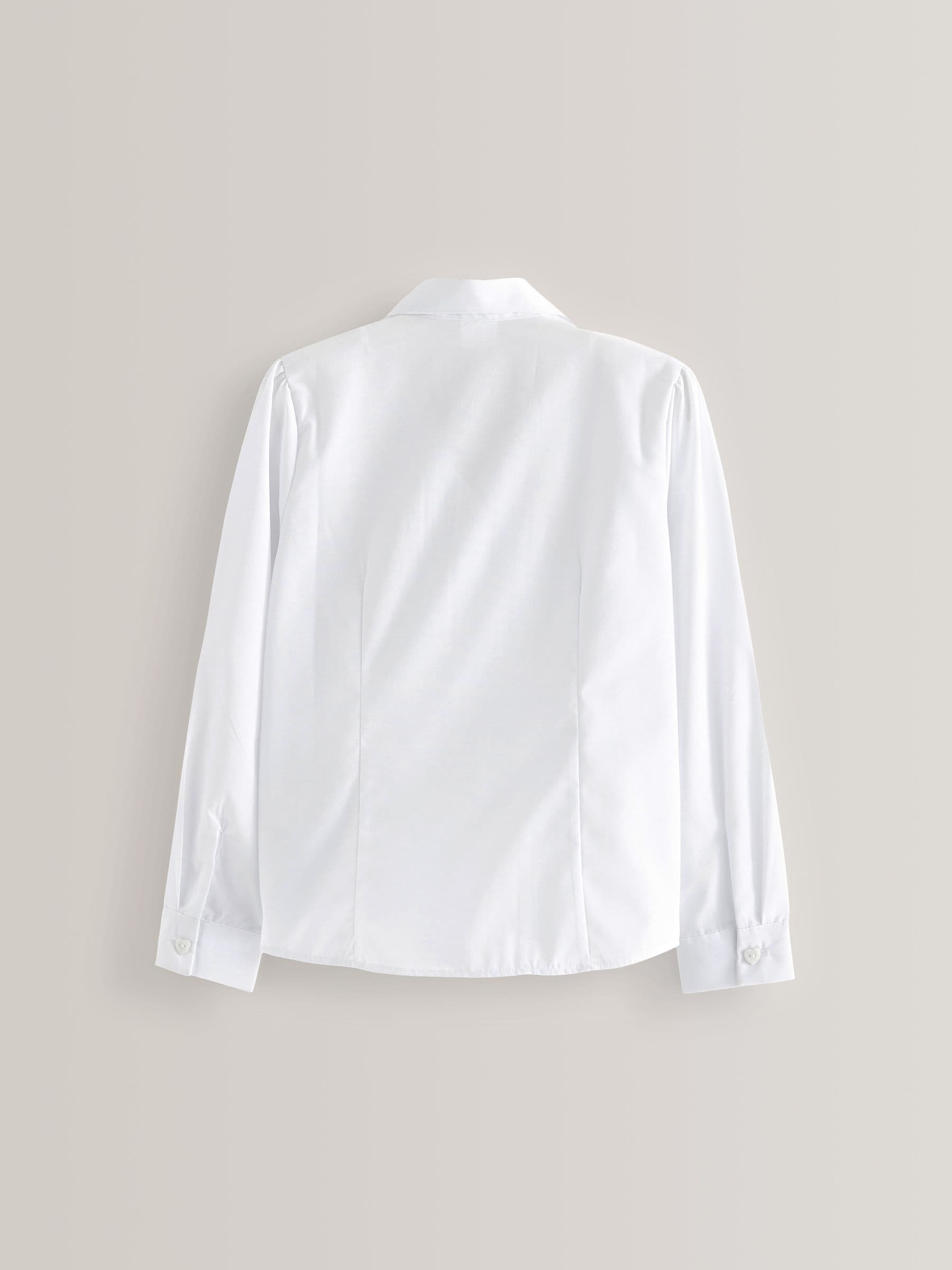 Dsiney Kidz - White Girls Long Sleeve Lace Trim School Blouse (3-14yrs) image 8