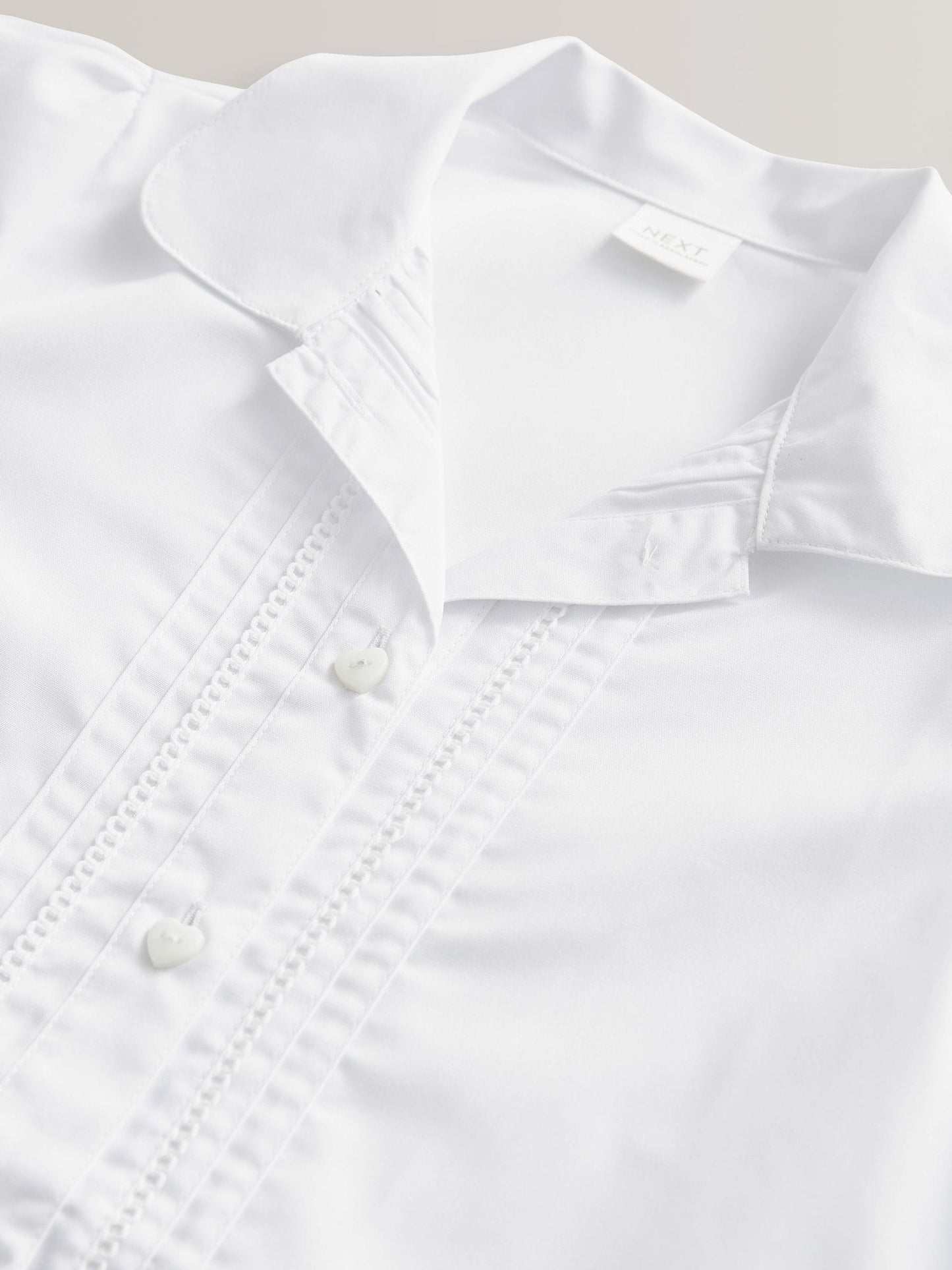 Dsiney Kidz - White Girls Long Sleeve Lace Trim School Blouse (3-14yrs) image 9