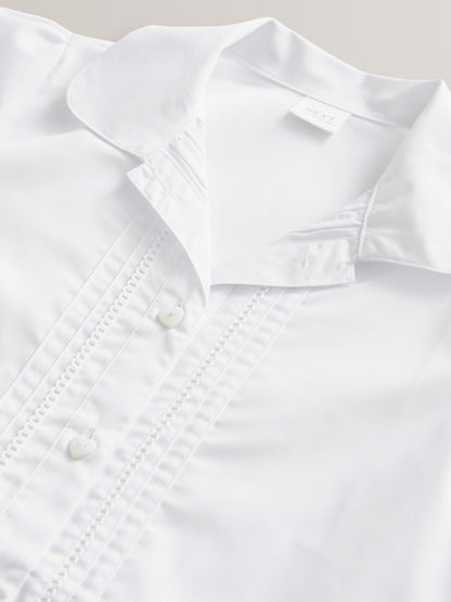 Dsiney Kidz - White Girls Long Sleeve Lace Trim School Blouse (3-14yrs) image 9