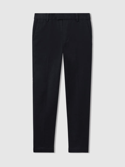 Reiss Navy Eastbury 9-13 yrs Slim-Fit Cotton-Blend Chinos image 2