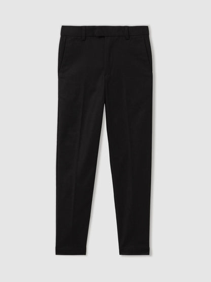 Reiss Black Eastbury 3-9 yrs Slim-Fit Cotton-Blend Chinos image 2