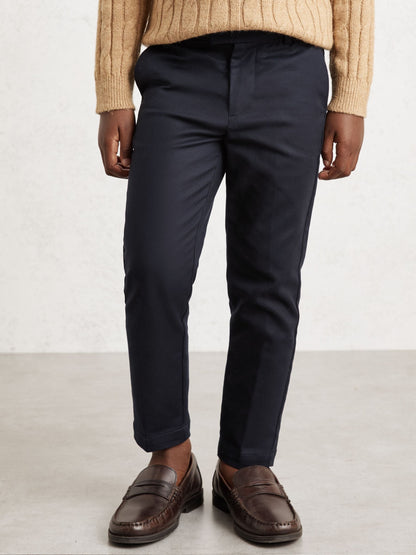 Reiss Navy Eastbury 3-9 yrs Slim-Fit Cotton-Blend Chinos image 1
